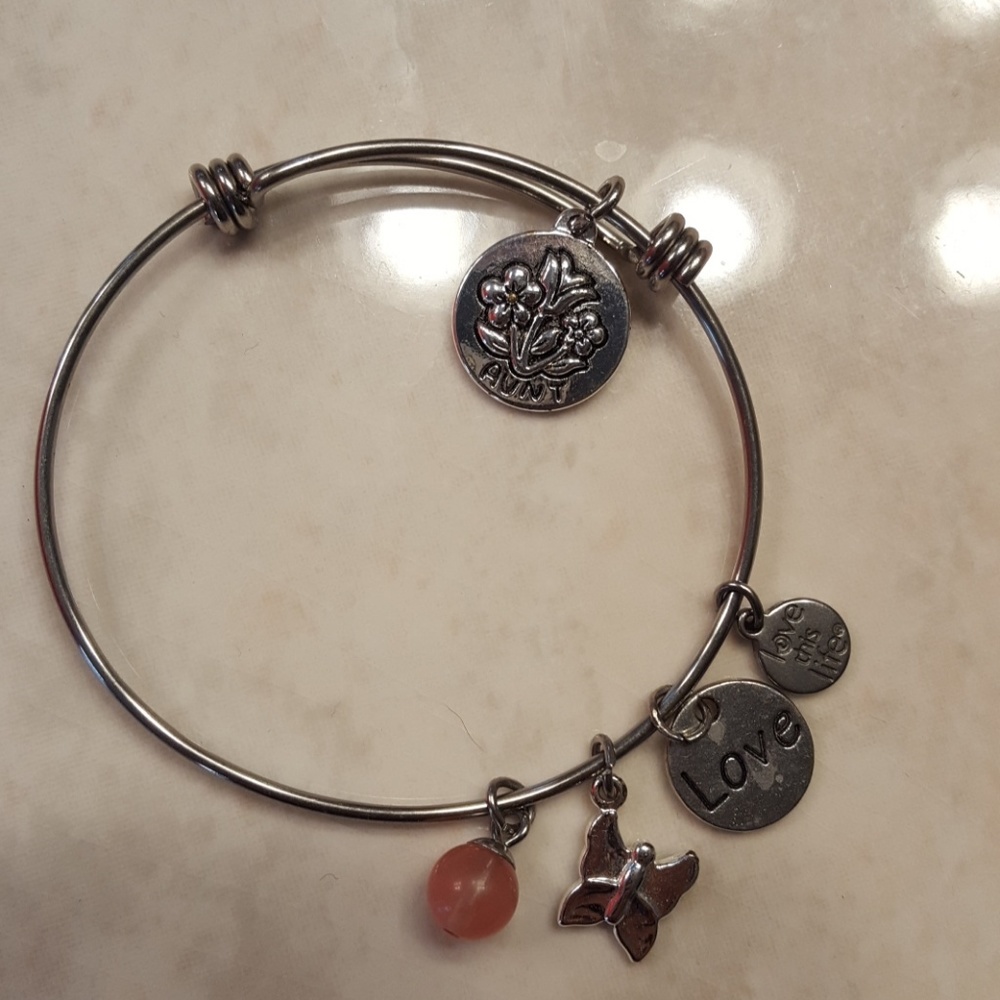 Silver charm bracelet